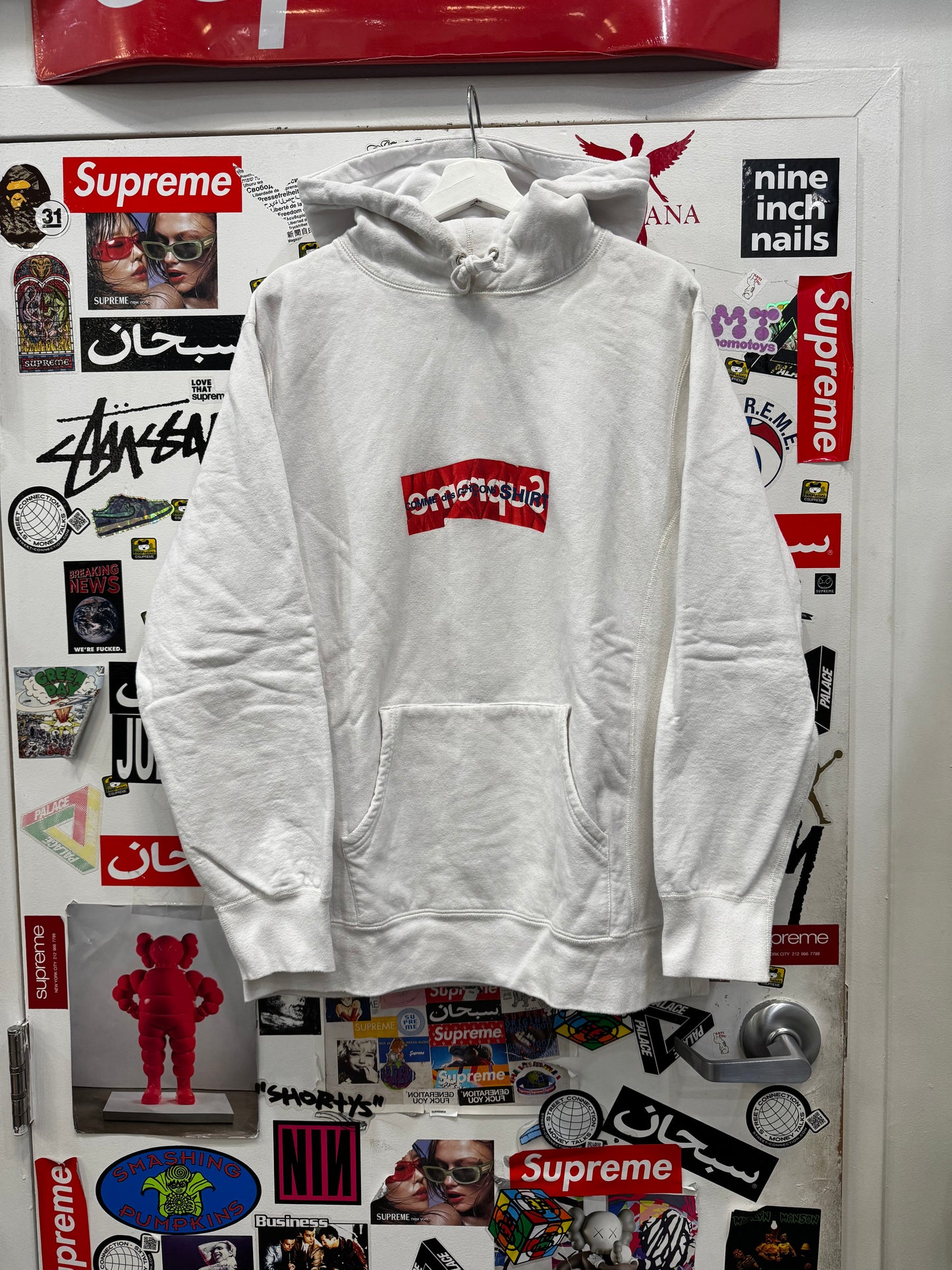 Supreme CDG White Hoodie 2017