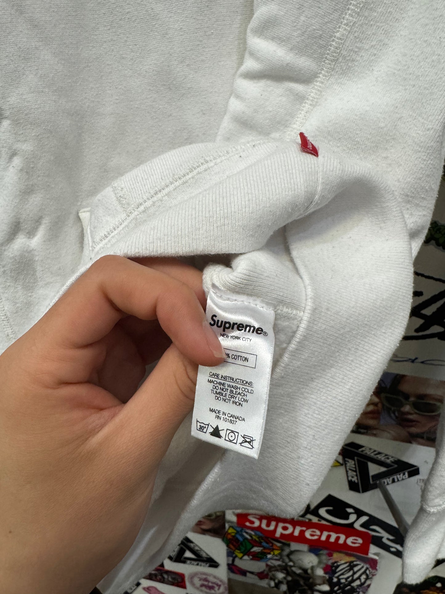 Supreme CDG White Hoodie 2017