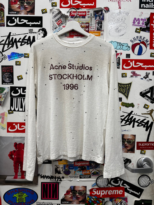 Acne Studios White Studded LongSleeve