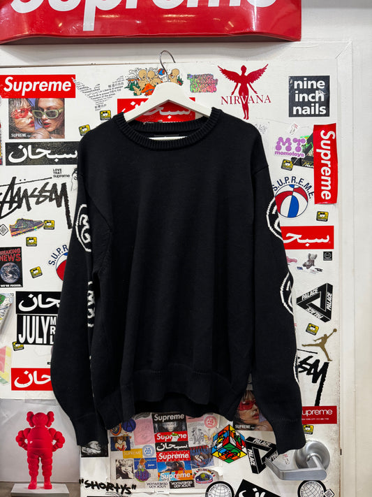 Stussy Black Knitted Crewneck